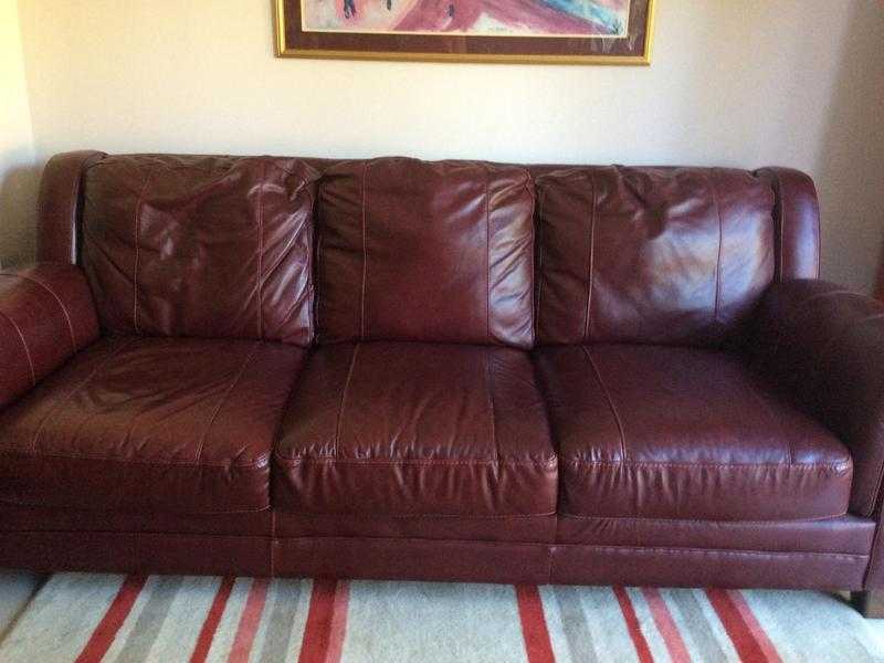 Leather settee