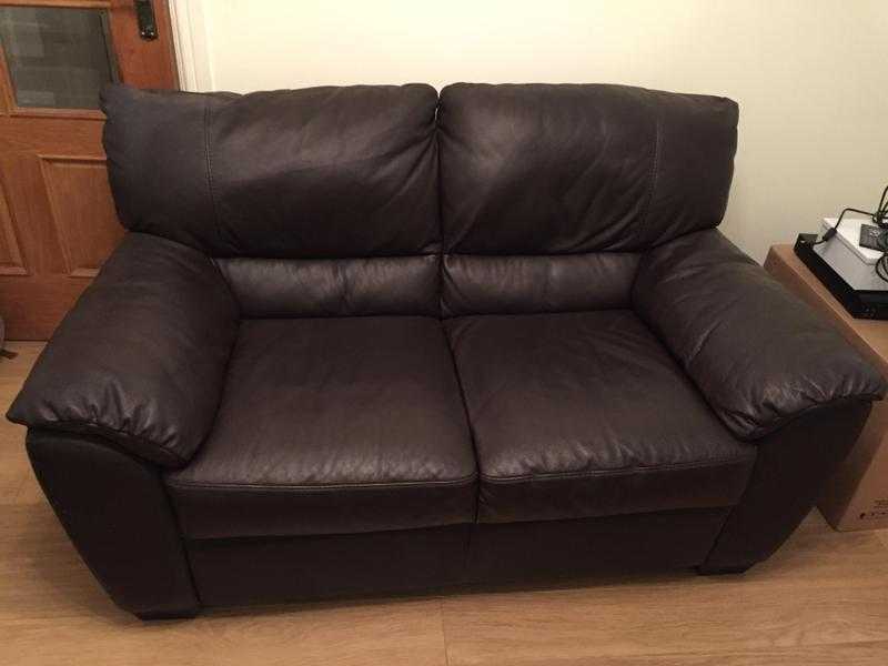 Leather sofa and chair