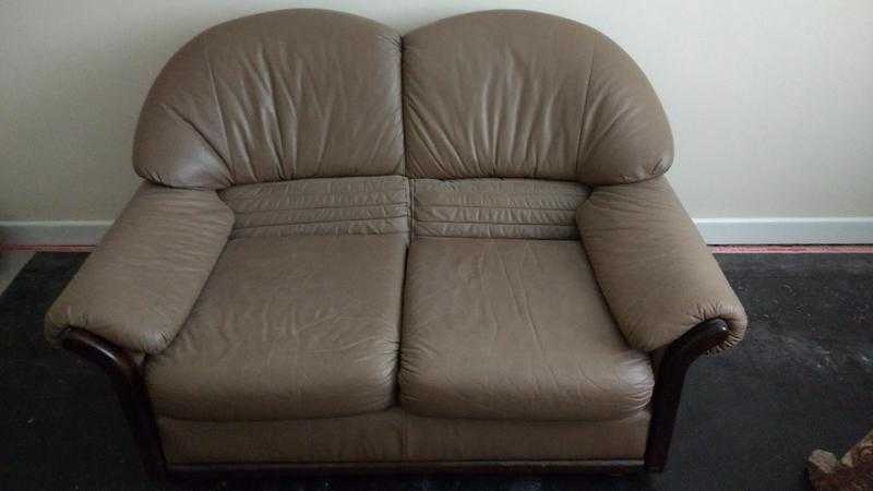 Leather sofa and chairs