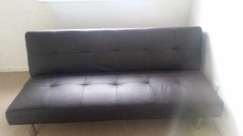 Leather sofa bed