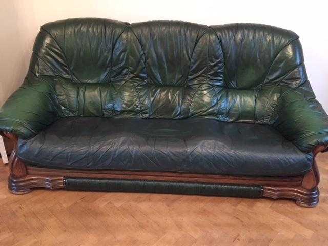 Leather Sofa - Good Condition - 3 Piece