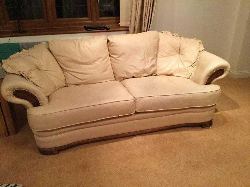 Leather sofa  three piece suite