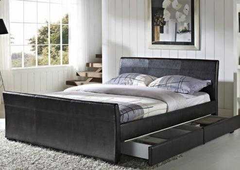 Leather Storage Bed