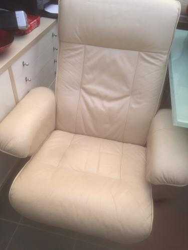 Leather swivel chair