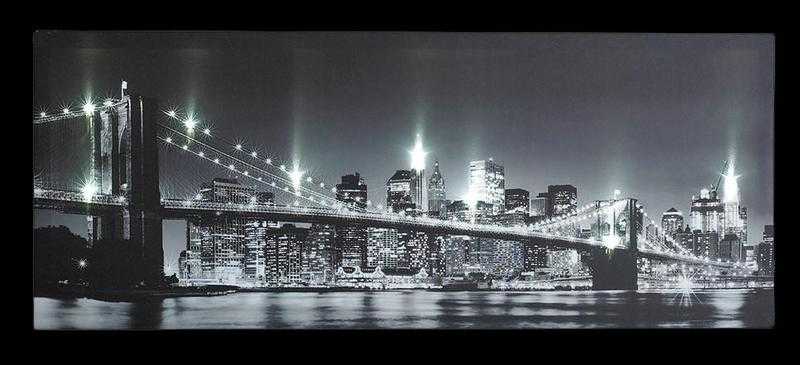 LED New York Canvas with Remote Control