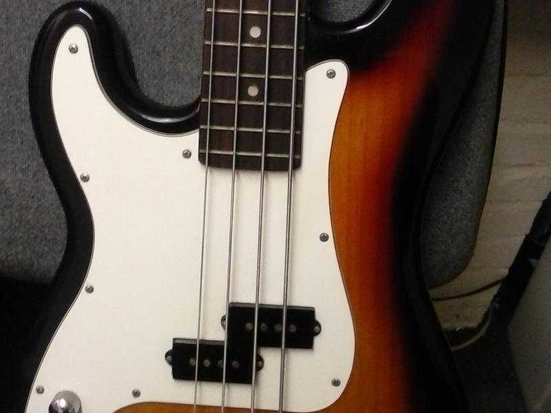 Left handed aria 4string bass guitar