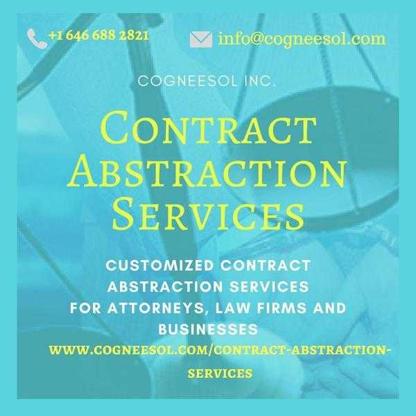 Legal Contract Extraction Services - Cogneesol