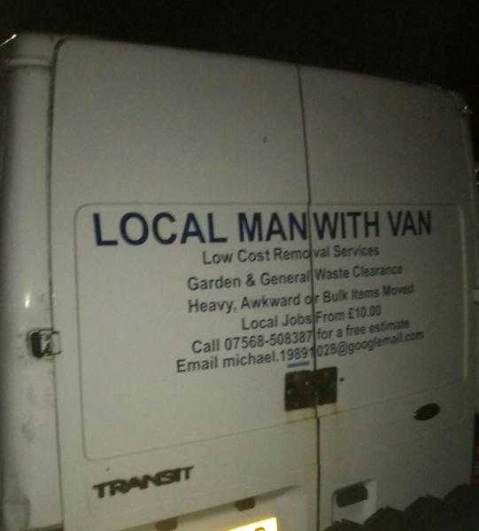Leicester man with van removals and delivery service
