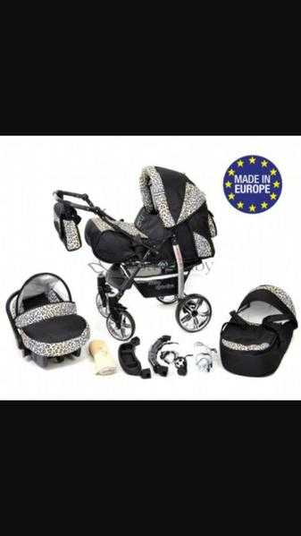 leopard print 3n1 pram. fantastic condition