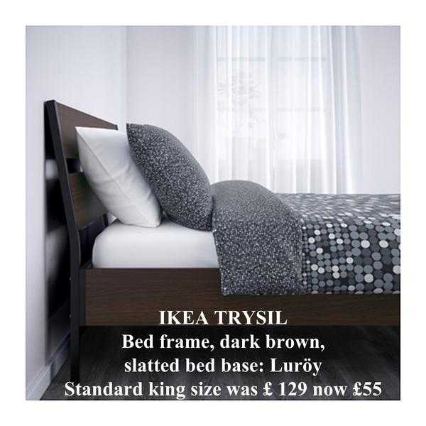 Less than half price IKEA TRYSIL Bed frame, Standard king size was  129 now 55