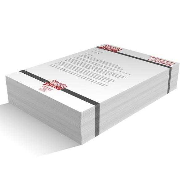 Letterheads printed from 38.00