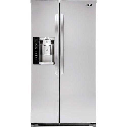 LG - 26.2 Cu. Ft. Side-by-Side Refrigerator with Thru-the-Door Ice and Water - Stainless Steel