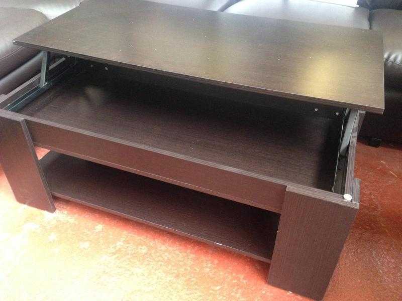 LIFT-UP COFFEE TABLE IN ESPRESSO BROWN COLOUR DELIVERY AVAILABLE