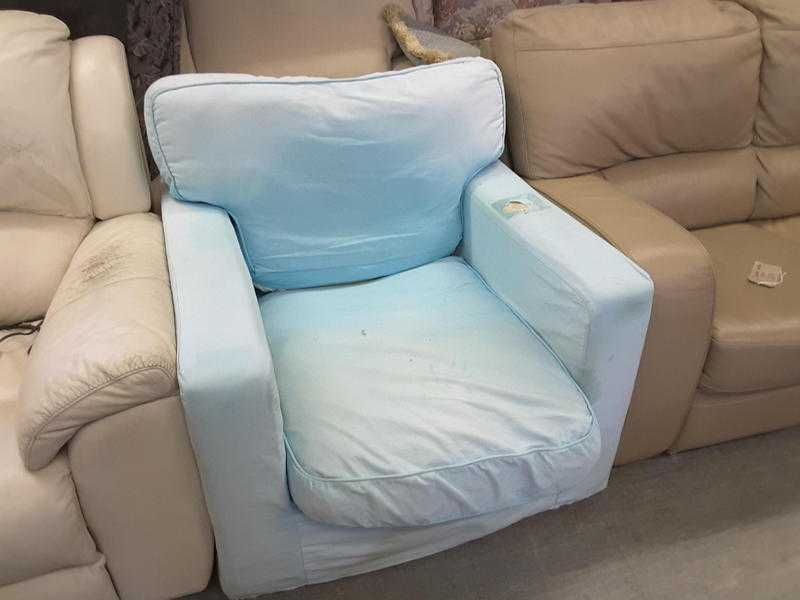 Light Blue Arm Chair FREE To Collector At The Recycled Goods Factory