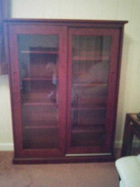 Light Mahogany Finished DVD CD Storage Unit