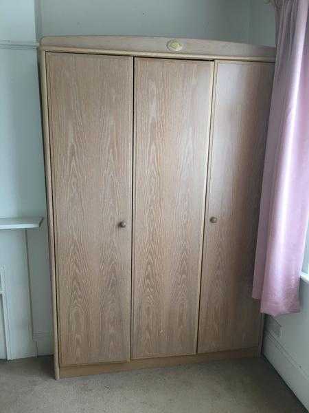 Light oak large bedroom wardrobe