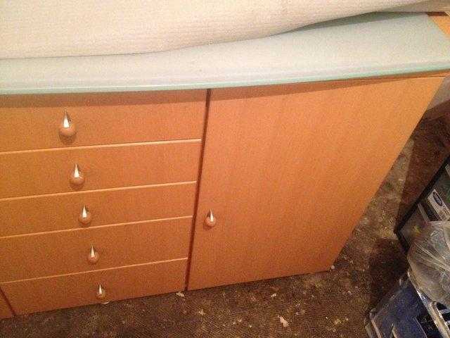 LIGHT OAK SIDEBOARD - VERY GOOD CONDITION