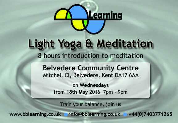 Light Yoga amp Meditation class will start on 18th May at Belvedere Community Centre