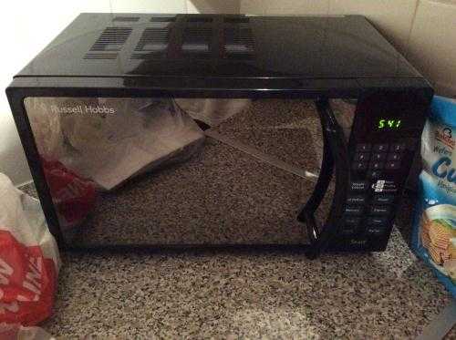 Like new black Russell Hobbs microwave