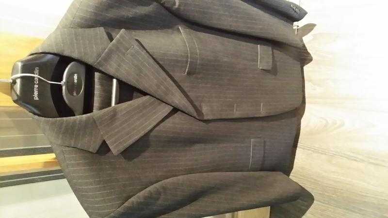 Like new - Men039s 2pc Suit - Dark Grey Pinstripe