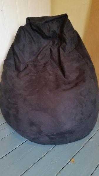 Like new suede black beanbag