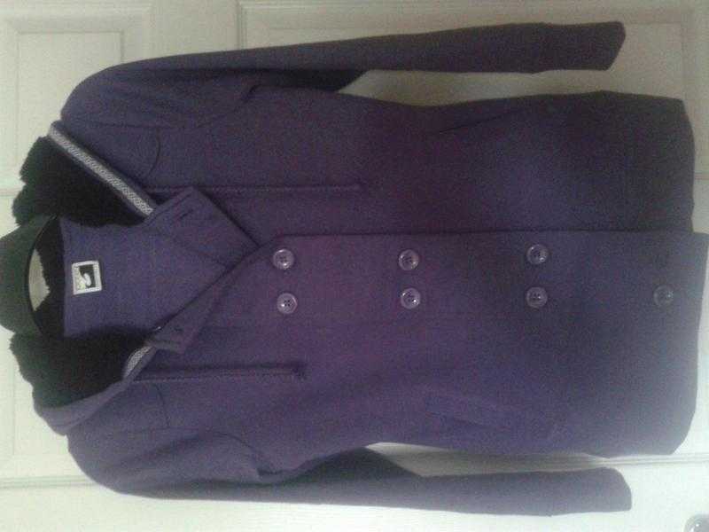 Lilac - size 10 Fleece jacket with fur lined hood