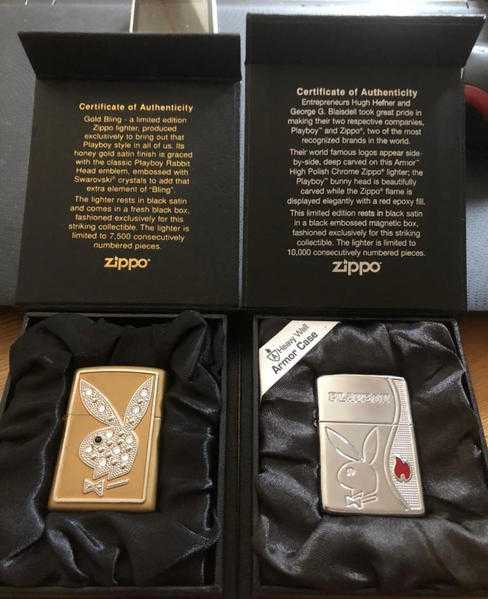 Limited edition playboy zippos