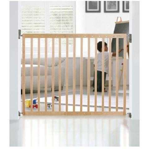 Lindam Extending Wooden Wood Stair Gate Baby Child Infant Toddler Safety Used