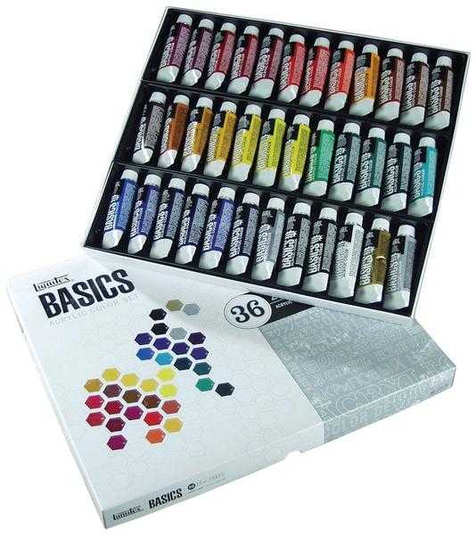 Liquitex BASICS Acrylic Paint Tube 36-Piece Set - New - Free Shipping