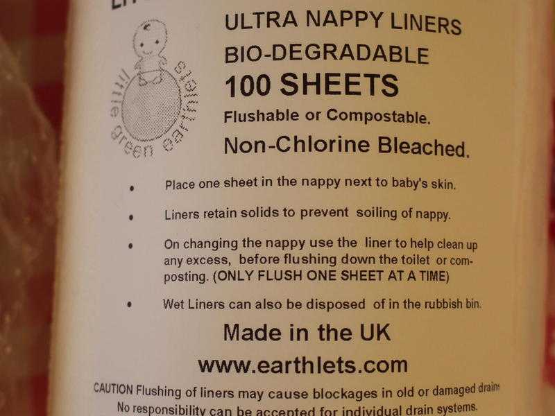 Little Green Earthlets washable nappy liners x4 rolls of 100 liners each