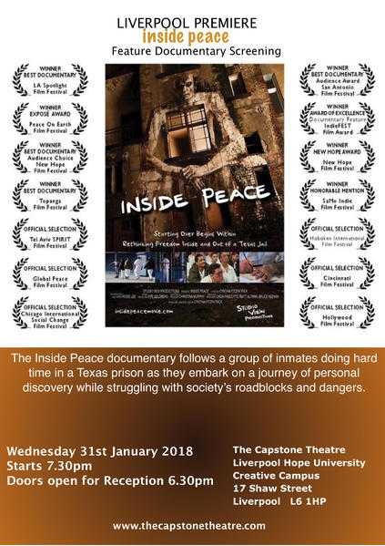 Liverpool Premiere Screening of INSIDE PEACE documentary