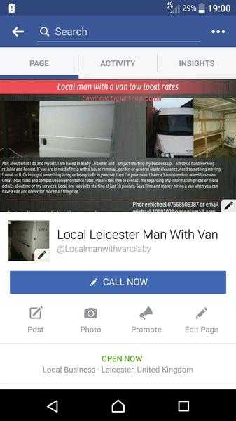 Local man with van removals and delivery service
