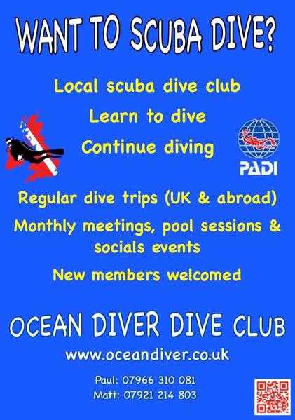 Local Scuba Dive Club in Purley, Surrey, South London