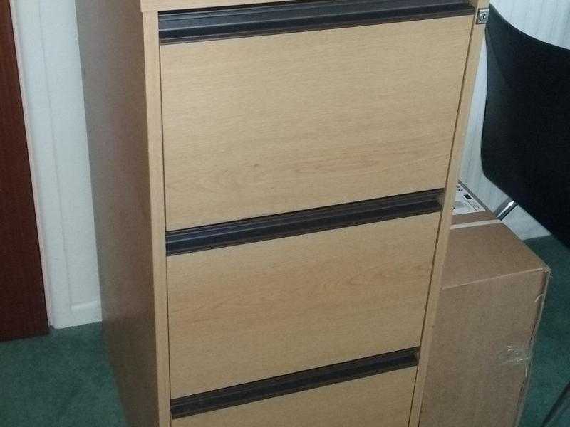 Lockable Wooden Filing Cabinet