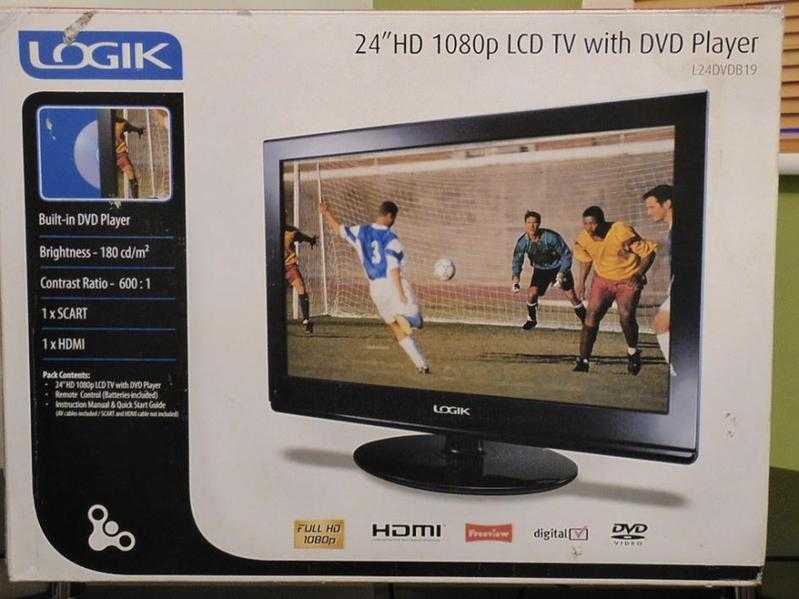 Logik 24quot Lcd tv with freeview and dvd player