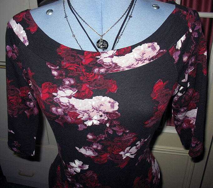 Long Black Floral Top 14