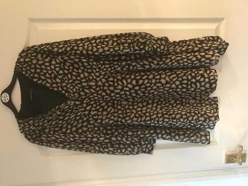 Long sleeve leopard print dress