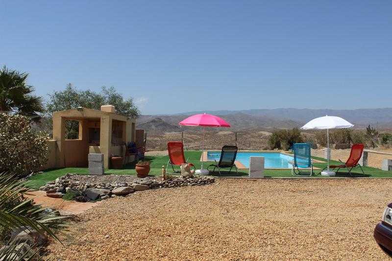 Long Term Rental, One bedroom chalet with pool in the heart of the Tabernas Desert,  Almeria, Spain