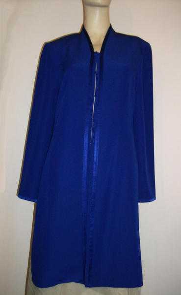 Long vivid blue lightweight jacket by Jacques Vert, size 10