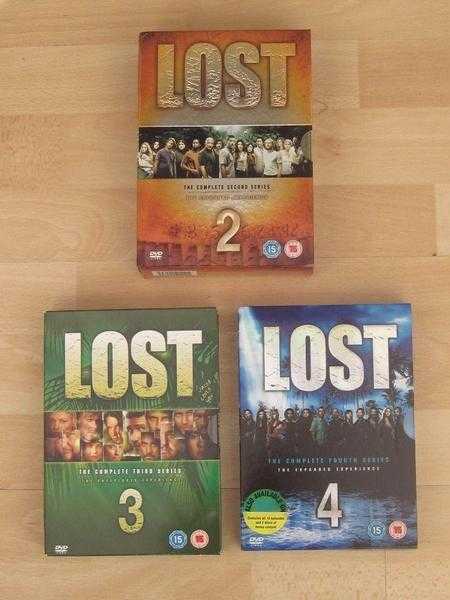 Lost series 2,3 and 4 boxed sets - 4 each of all 3 for 10