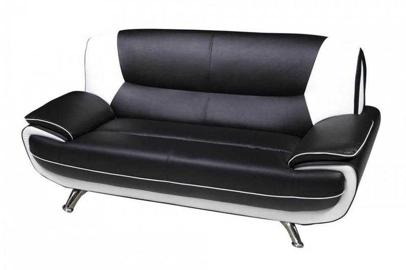 Lounge suite (31) Black amp White Faux Leather