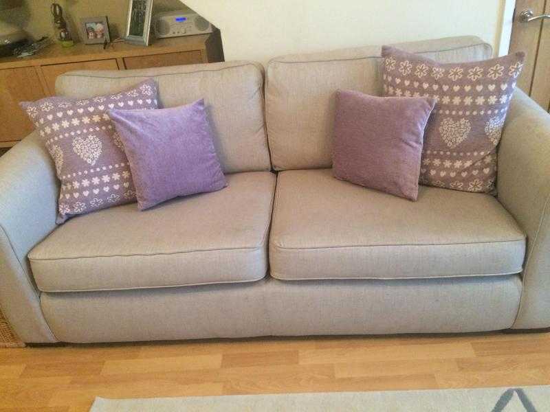 lovely oatmealbeige matching sofas.