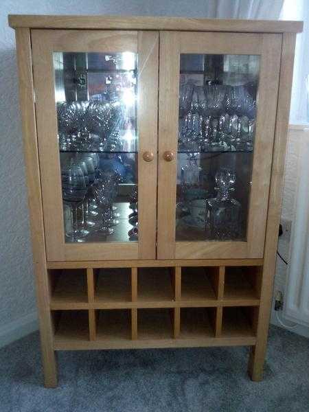 Lovely Real Wood Display and Wine cabinet