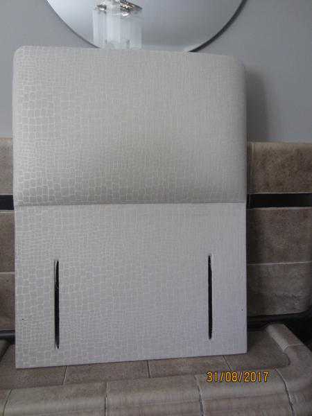 Lovely silvery grey padded headboard