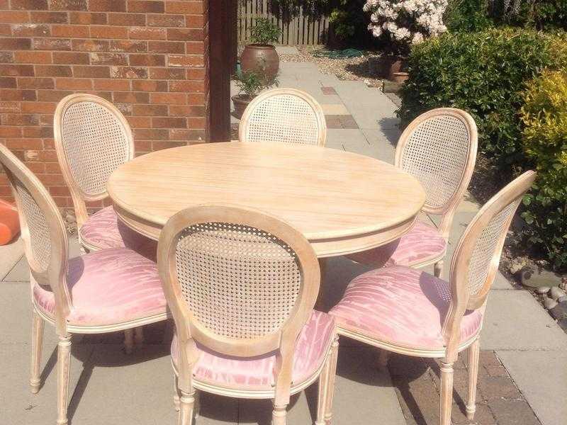 Lovely Solid limed oak dining table