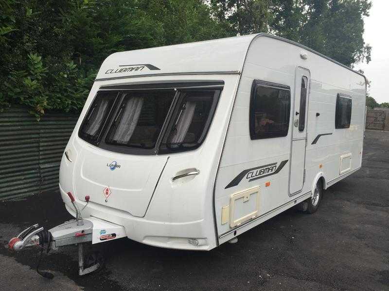 Lunar Clubman 2010 4 Berth Fixed Bed Caravan  Motor Movers  Full Awning