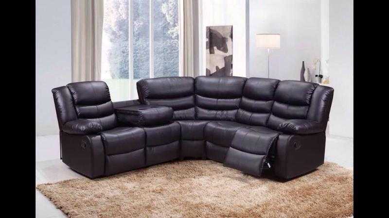 LUXURY BONDED LEATHER RECLINER WITH CUPHOLDER