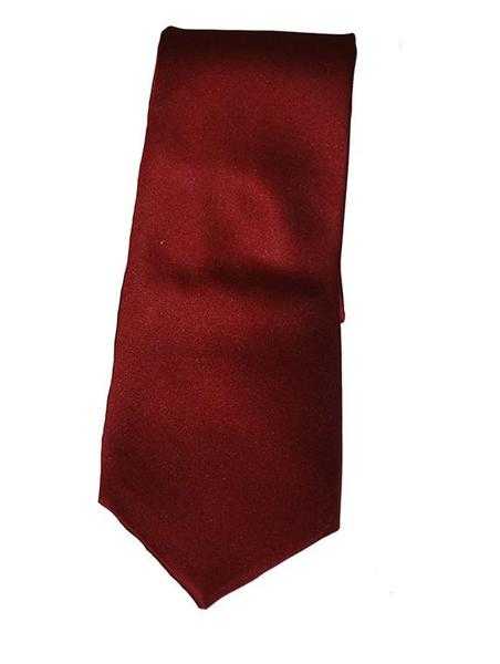 Luxury Plain 100 Silk Tie with Handkerchief