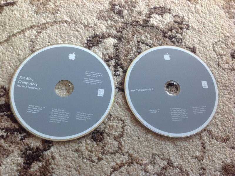 Mac OSX install disks (2) OS 10.5.4 original installation disks