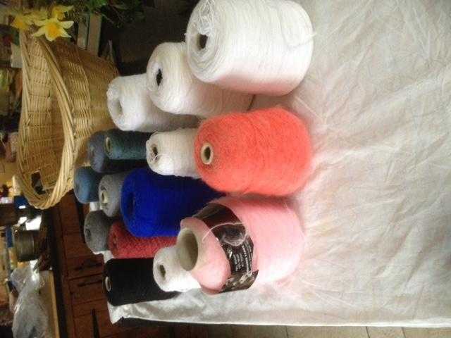 machine knitting yarn coned